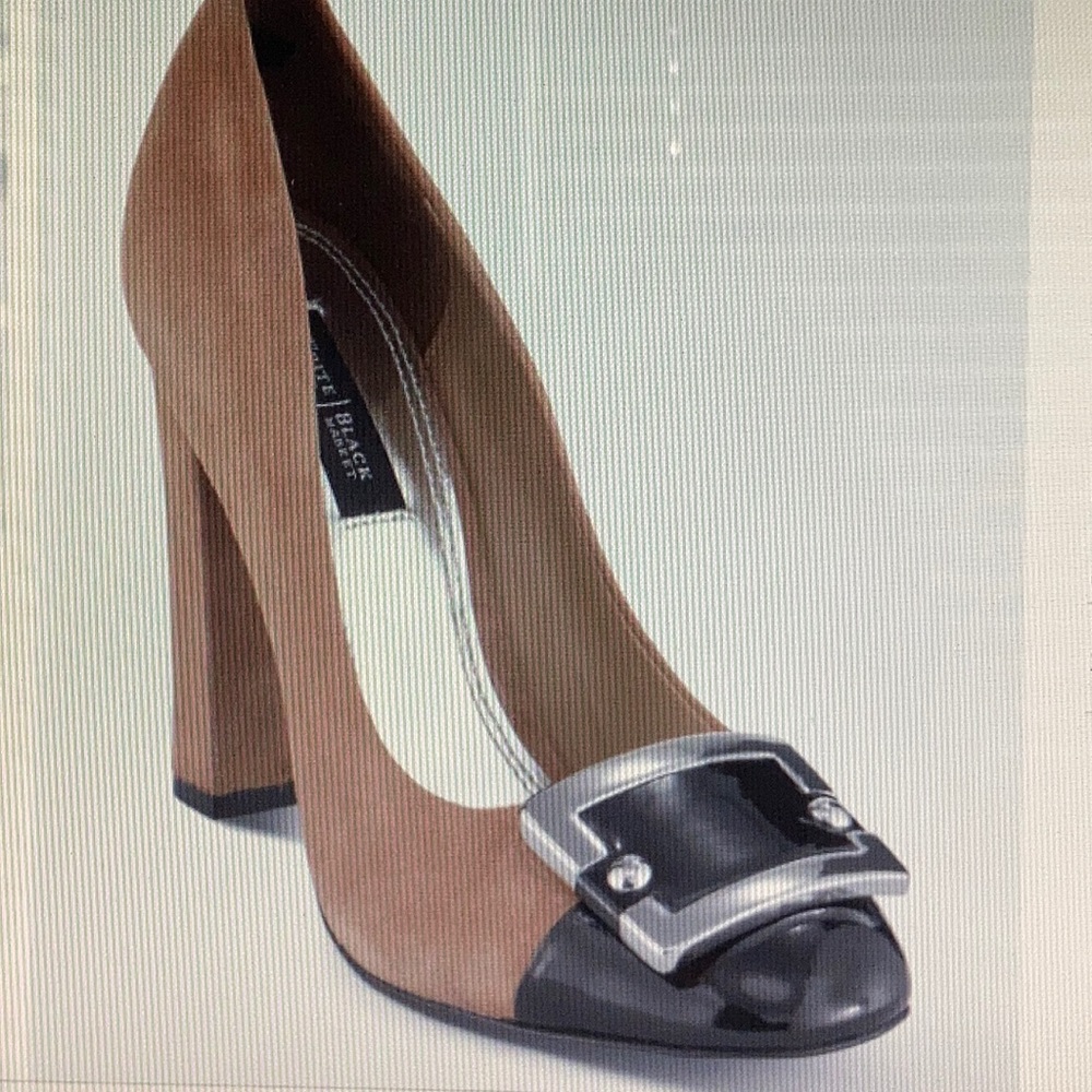 Whbm “Theo Camel” Block Heel Pumps (8)